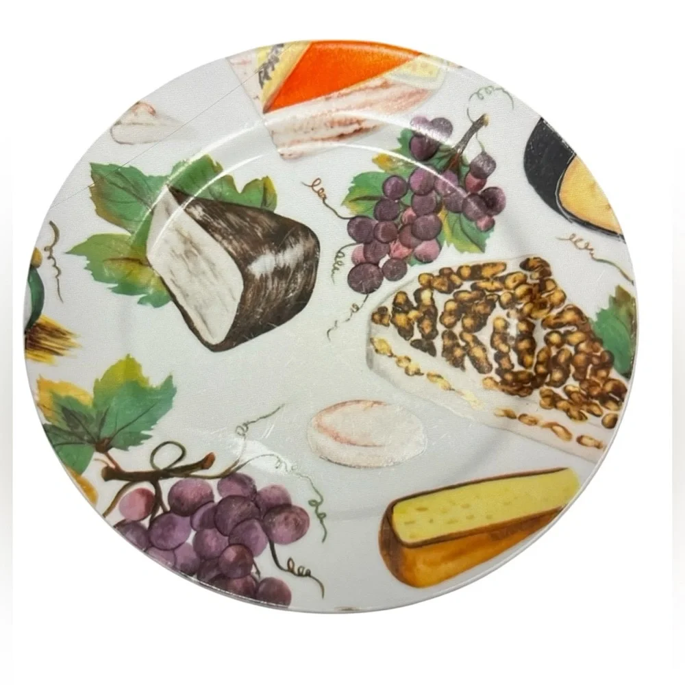 8 Appetizer - Salad Vin Fromage Cheese & Grapes  Plates 8" - Picture 3 of 15